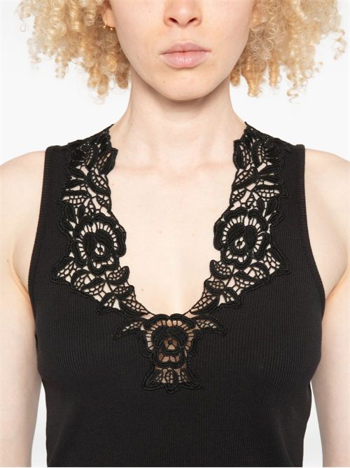 Top a costine con pizzo TWINSET | TT2360/00006